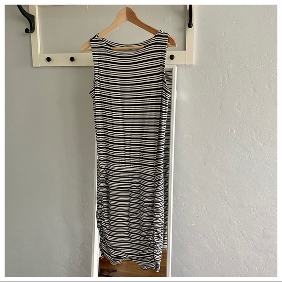 Athleta Westwood Sleeveless Stretch Cotton Striped Dress size Medium - Picture 6 of 7